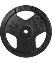 Ketaus svorio diskas inSPORTline Hamerton, juodas, 25 kg, 30 mm
