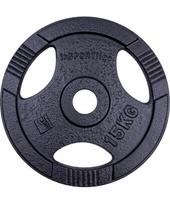 Ketaus olimpinis svorio diskas inSPORTline Hamerton Black 15 kg, 50 mm