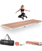 Pripučiamas mankštos kilimėlis inSPORTline Airstunt 400 x 100 x 10 cm Mocha Mousse
