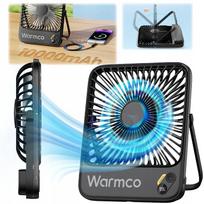 Warmco D3 USB tylus mini stalinis ventiliatorius su 10000mAh baterija ir kempingo funkcija