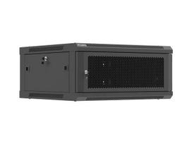 LANBERG KABINETAS SU MONTAVIMU PRIE KLAIPĖDOS 19" 4U 600X600 JUODAS, PERFORUOTOS DURYS (PLOKŠTĖJE)