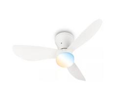 Brilo - LED dimeriuojamas lubinis ventiliatorius LUFITO LED/15W/230V 3000/4000/6000K balta+su nuotoliniu pulteliu