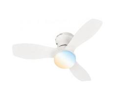 Brilo - dimeriuojamas LED lubų ventiliatorius PAN LED/15W/230V 3000-6500K baltas+su nuotoliniu pultu