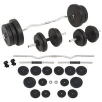 vidaXL Štangos ir hantelių rinkinys, 60 kg