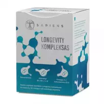 SAPIENS maisto papildas LONGEVITY KOMPLEKSAS, 60 kaps.