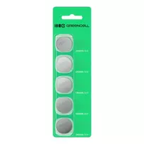Green Cell CR2016 3V ličio baterija (monetinis elementas) – 5 vnt. pakuotė