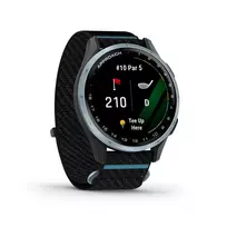 Garmin Approach J1 Cloud Blue Aluminium Bezel with Black/Azure ComfortFit Fabric Band