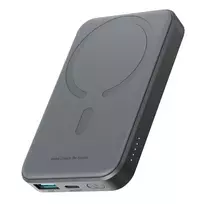 JOYROOM JR-W020 Mini Power Bank 5000mAh 20W USB-A USB-C Wireless Charging - Juoda + USB-C laidas