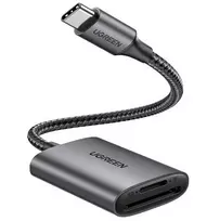 UGREEN USB-C Card Reader - Space Gray, SD & Micro SD, 5Gbps