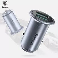 Baseus Universal MINI T Dual USB Smart Car Charger 2.4A CCMNT-16 Chrome