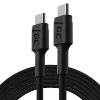 Green Cell GC PowerStream USB Type-C vyriškas į Type-C vyriškas greito įkrovimo laidas 2m juodas