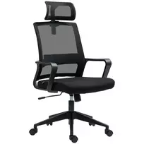 Biuro kėdė Homcom 60x64x112cm., juodos spalvos