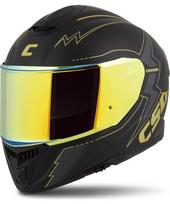 Motociklo šalmas Cassida Integral GT 2.1 Flash matinis juodas / metalinis auksinis / tamsiai pilkas