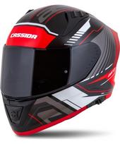 Motociklininko šalmas Cassida Aero Drome Black Pearl/Red/White/Gray