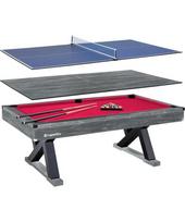 Biliardo stalas 3 viename inSPORTline Residento - Dark Wood