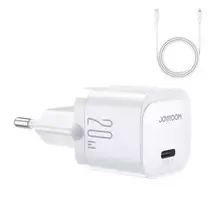 Joyroom Mini USB-C Charger 20W PD su USB-C į Lightning laidu - Baltas JR-TCF02