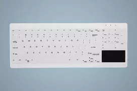 CHERRY Active Key MedicalKey AK-C7412 Wired USB Keyboard German QWERTZ Layout White Disinfectable IP68