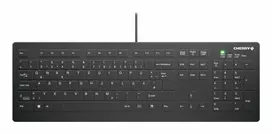 CHERRY Contour Design Active Key AK-C8112 pilno dydžio laidinė USB klaviatūra, žirkliniai jungikliai, QWERTZ išdėstymas, juoda