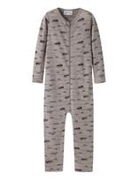 Name It - Nmmwang Wool Rib Nightsuit Aop - Pižama - Smėlio