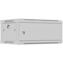 Lanberg sieninis montavimo kabinetas 19" 4U WF01-6404-00S, 600x450mm, RAL7035, 4U, vienvėrės durys