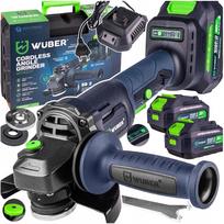 Akumuliatorinis kampinis šlifuoklis WUBER W04501 125mm su sūkių reguliavimu, 2x 4Ah akumuliatoriai