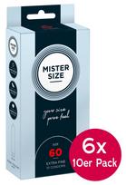 Mister Size 60mm 6xpack of10 Prezervatyvai