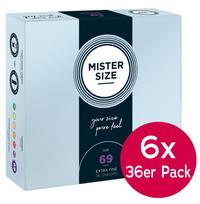 Mister Size 69mm 6xpack of 36 Prezervatyvai
