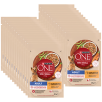 PURINA ONE Adult Mini/Small Maistas suaugusiems šunims 26x85 g