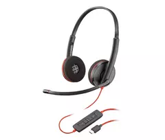 Ausinės Poly Blackwire C3220 USB-C su nešiojimo dėklu