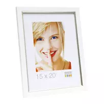 Vienvietis nuotraukų rėmelis Deknudt S46AF1 sidabrinis baltas 168x218 mm