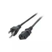 EFB-Elektronik maitinimo laidas USA/NEMA 5-15P - C13 180°, juodas, 1,8m, 3SJT AWG14 x 3C