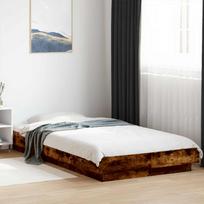 Grindų lovos rėmas Dūminio ąžuolo 80 x 210 cm Apdirbta mediena
