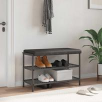 Suoliuko pagalvė Dirbtinė oda Juoda Gylis 35 cm
