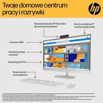HP 27-cr0232nw AMD Ryzen™ 5 7520U 68.6 cm (27") 1920 x 1080 px All-in-One PC 16GB LPDDR5-SDRAM 512GB SSD Windows 11 Home Wi-Fi 6 (802.11ax) White