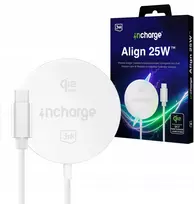 Įkroviklis „3MK 3mk incharge Align Qi2.2 25 W“ skirtas „Android“ įrenginiams, baltas