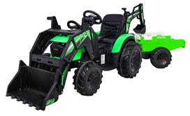 Vaikiškas elektromobilis Traktorius su priekaba "Buggy" 720-T žalias