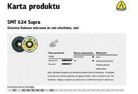 KLINGSPOR FLAP RATAS NERŪDIJANČIO PLIENO IŠGŪBĖS 125mm P 60 SMT624 SUPRA IŠGŪBĖS 10 + 2vnt.
