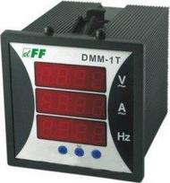 F&F 1 fazė - 12- 400V AC 1- 9000 / 5A 10- 100 Hz skaitmeninė matrica 96x96mm DMM-1T
