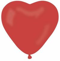 Balionų rinkinys figūrinis Gemar Heart, raudona sp., 100 vnt.