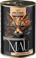 Dolina Noteci MAU Pate and Fillet Sterilised Duck with cranberries and lemon balm - wet cat food - 400g