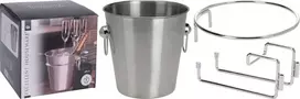 Excellent Houseware Kibirėlis šampanui iš plieno su laikikliu