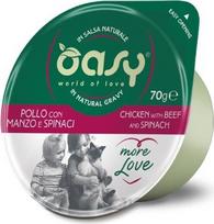Oasy More Love Chicken with beef and spinach - wet cat food - 70g