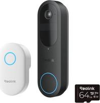 Reolink – 2K Video Doorbell + Chime Wi-Fi – Black