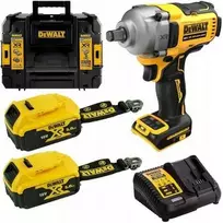 DEWALT. IMPACT WRENCH 1/2" 18V DCF891P2T 812Nm 2x5.0Ah 4-SPEED TSTAK LANYARD READY RING