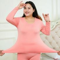 2 vnt. Moteriški termo apatiniai Kelnės, apatinės pižamos rinkinys Ilgas Johns Winter Warmer Plus Size XL rožinė