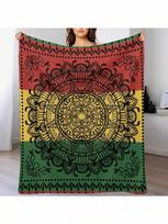 Rasta Mandala pledas Dekoriniai lovos pledai Lovai Helovino Kalėdų dekoracija Pledai 75X95CM pilka spalva