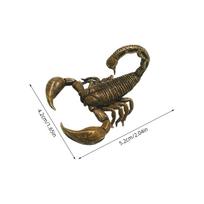 Žalvarinis Skorpionas Vintažinis Metalinis Skorpiono Papuošalas Vario Skorpiono Dekoracija Automobilio Stalo Skulptūra Namų Biuro Dekoravimo Papuošalas Dovana 5.2x4.2cm black