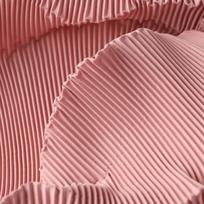 150X100cm Pleated Fabric Wrinkled Texture Micro Elastic Crepe Fabric Rose Flower Pattern Accordion Fold Georgette Fabric 150 x100cm rožinė
