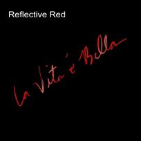 La Vita e Bella Letter Reflective Car Sticker Self-adhesive Creative Car Window Body Styling Decoration Vinyl Decal Accessories 1pc