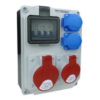 Statybinė surinkta skydinė 32A 16A 2X230V Schuko Maitinimo
